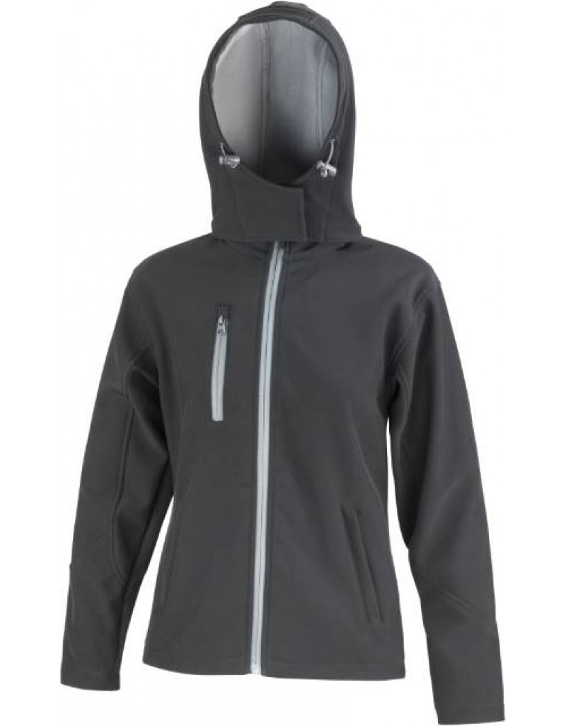 Jachetă softshell cu 3 straturi și glugă pentru femei